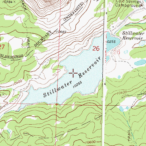 Topographic Map of Stillwater Reservoir, CO