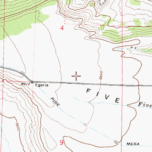 Topographic Map of Five Pine Mesa Ditch, CO