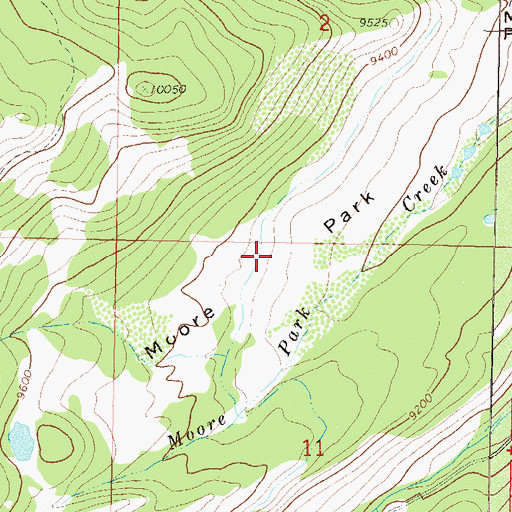 Topographic Map of Moore Park, CO