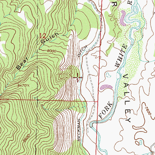 Topographic Map of Beckman Ditch, CO