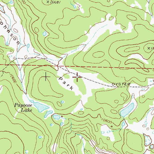 Topographic Map of Oyster Lake Trail, CO