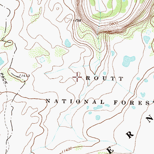 Topographic Map of Little Marvine Peaks, CO