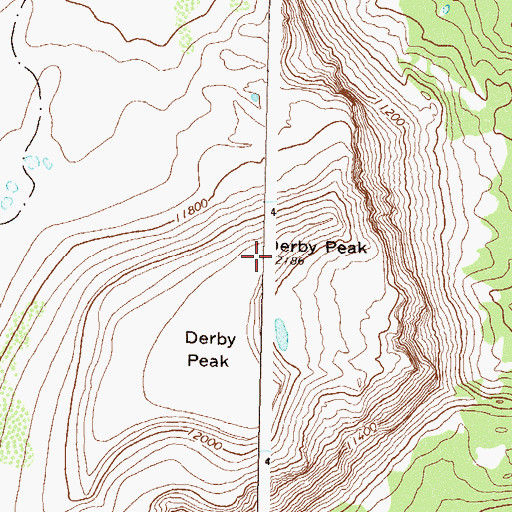 Topographic Map of Derby Peak, CO