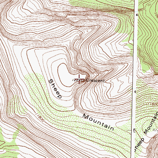 Topographic Map of Sheep Mountain, CO
