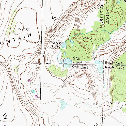 Topographic Map of Star Lake, CO
