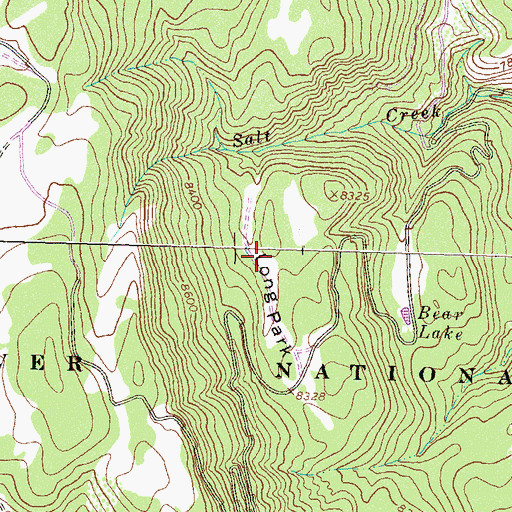 Topographic Map of Long Park, CO