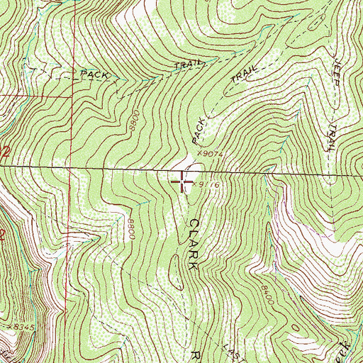 Topographic Map of Clark Ridge, CO