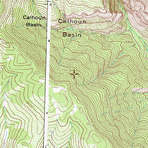 Topographic Map of Mansfield Ditch Trail, CO