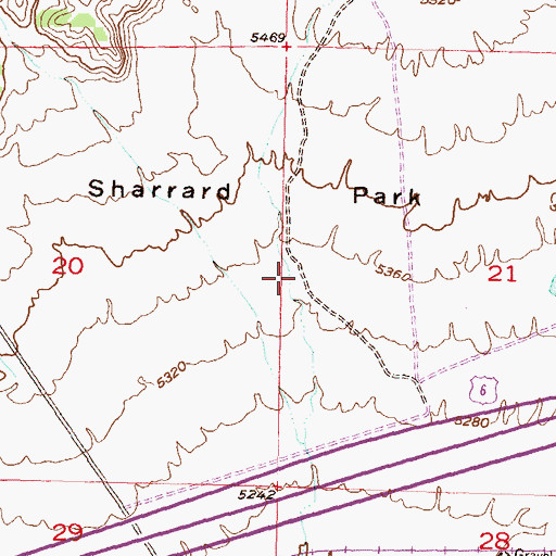 Topographic Map of Sharrard Park, CO