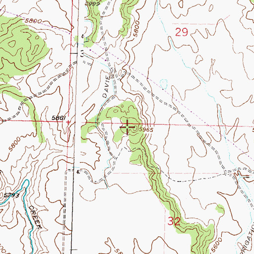 Topographic Map of Graham Mesa, CO