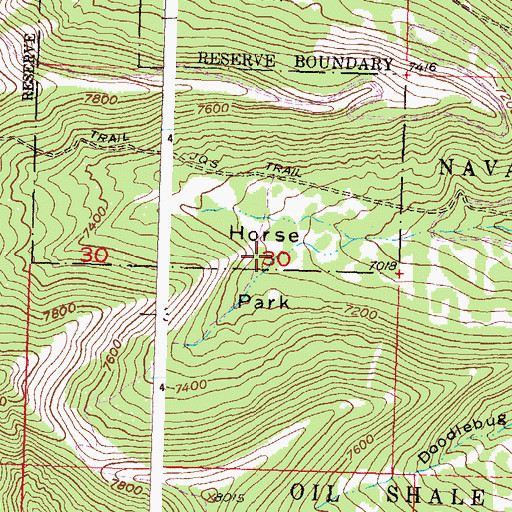Topographic Map of Horse Park, CO