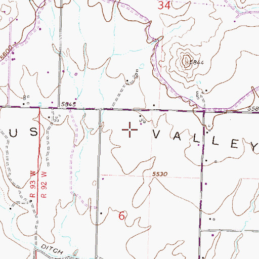 Topographic Map of Cactus Valley, CO