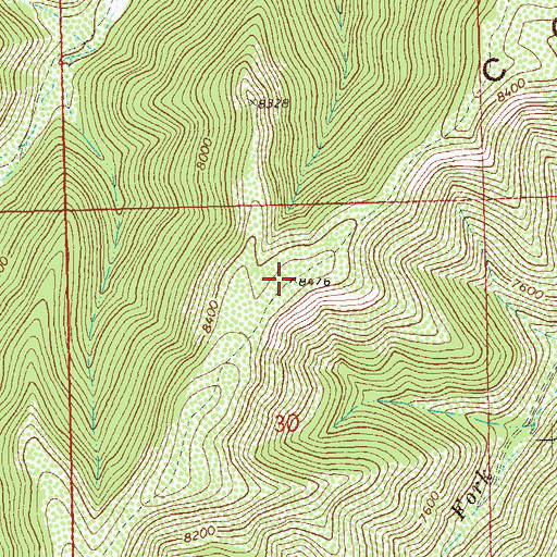Topographic Map of Cow Ridge, CO