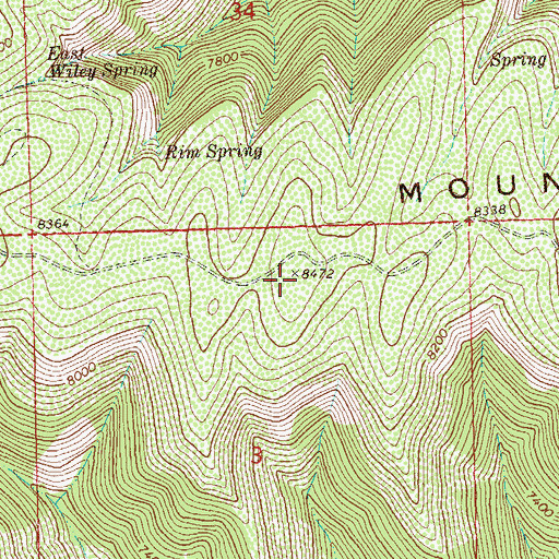 Topographic Map of Kimball Mountain, CO