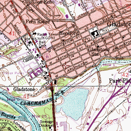 Topographic Map of Sherwood Forest Tot Lot, OR