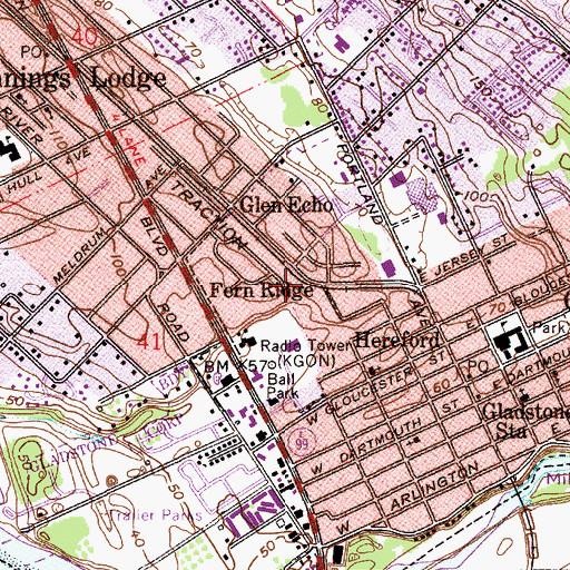 Topographic Map of PTC/Abernethy Lane Trail, OR
