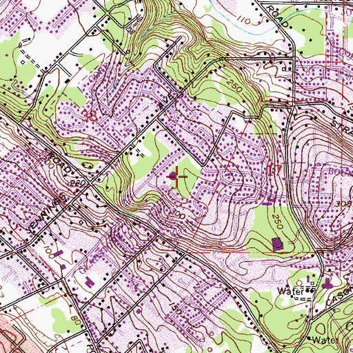Topographic Map of Valley View City Park, OR