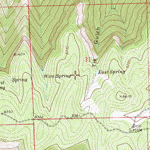 Topographic Map of Gibler Ditch, CO
