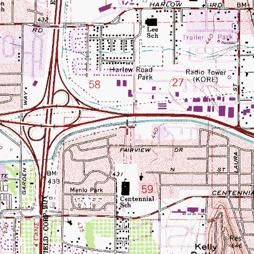 Topographic Map of By-Gully Bike/Jog Path, OR
