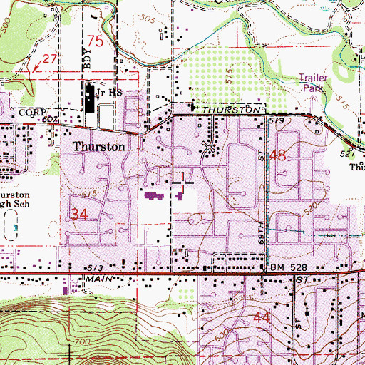 Topographic Map of Wallace M Ruff Junior Memorial Park, OR
