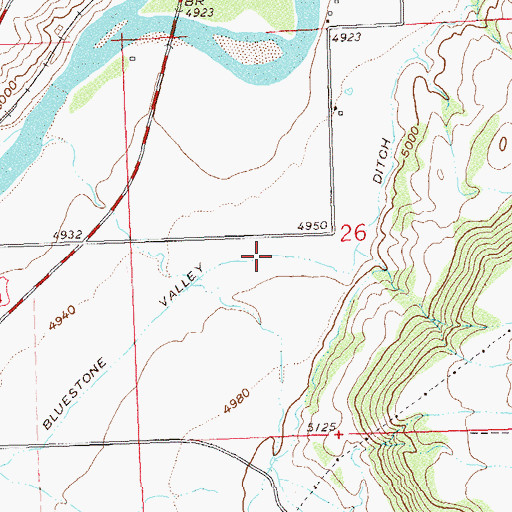 Topographic Map of Bluestone Valley Ditch, CO