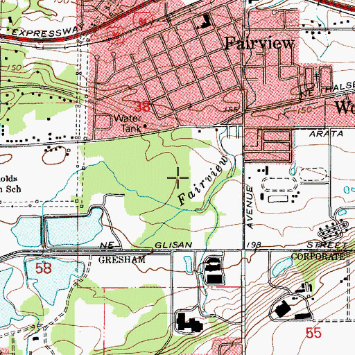 Topographic Map of Icicle City Park, OR