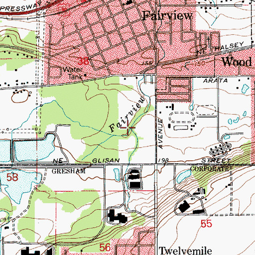 Topographic Map of Stone City Park, OR