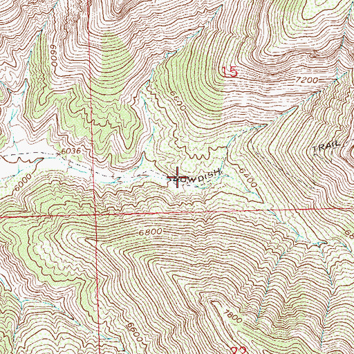 Topographic Map of Bowdish Trail, CO