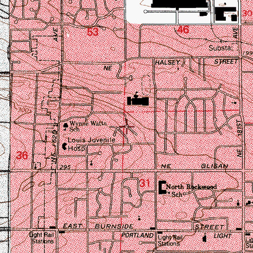 Topographic Map of Columbia View Park, OR