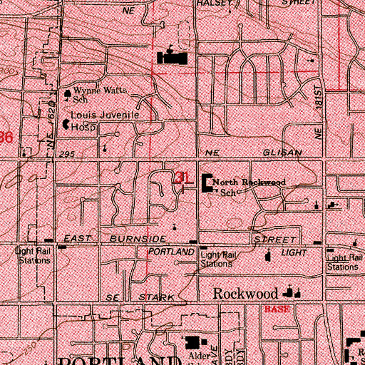 Topographic Map of Pat Pfeifer Park, OR