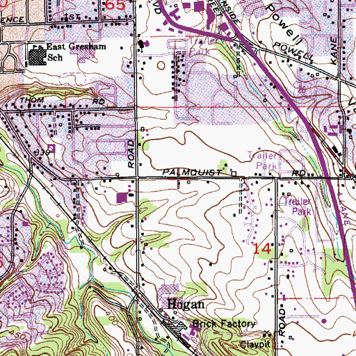 Topographic Map of Gradin Community Sports Park, OR