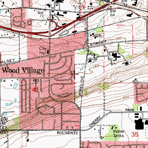 Topographic Map of Donald L Robertson City Park, OR