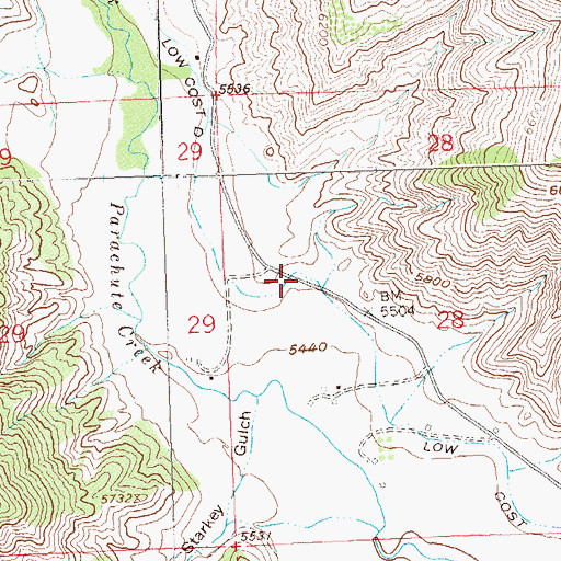 Topographic Map of Low Cost Ditch, CO