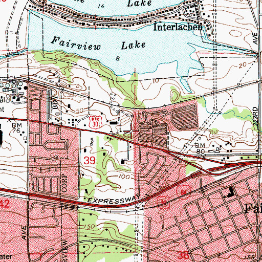 Topographic Map of Pelfry City Park, OR