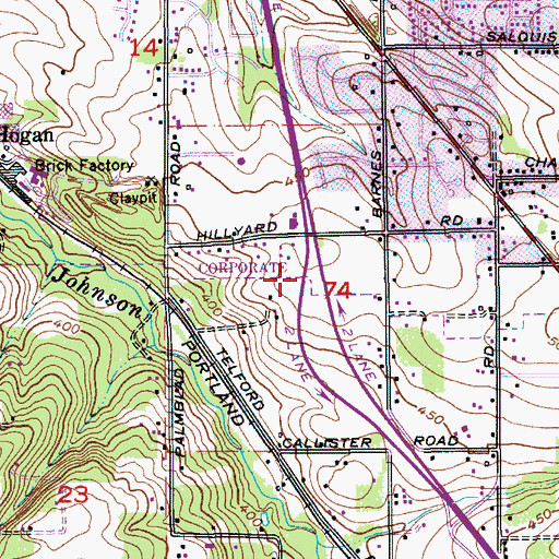 Topographic Map of Southeast Neighborhood Park, OR