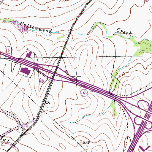 Topographic Map of Central United Methodist Church, TX