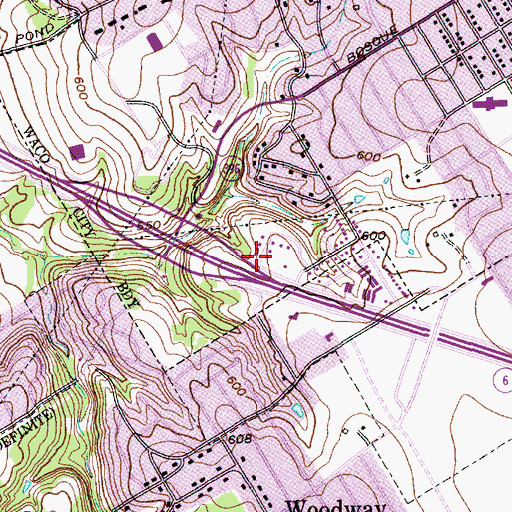 Topographic Map of Cogdell Memorial United Methodist Church, TX