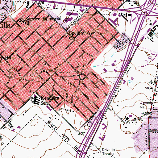 Topographic Map of The Church of Jesus Christ of Latter Day Saints, TX