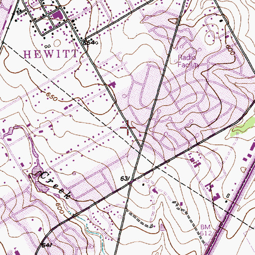 Topographic Map of Church of Christ - Hewitt, TX