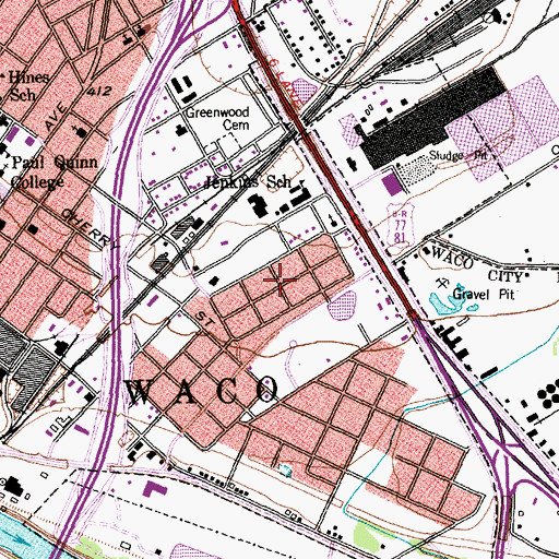 Topographic Map of Faith Tabernacle Church of God, TX