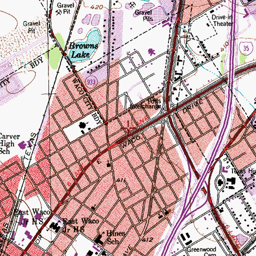 Topographic Map of Gospel Lighthouse Church of God in Christ, TX