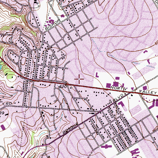 Topographic Map of First Church of the Nazarene, TX