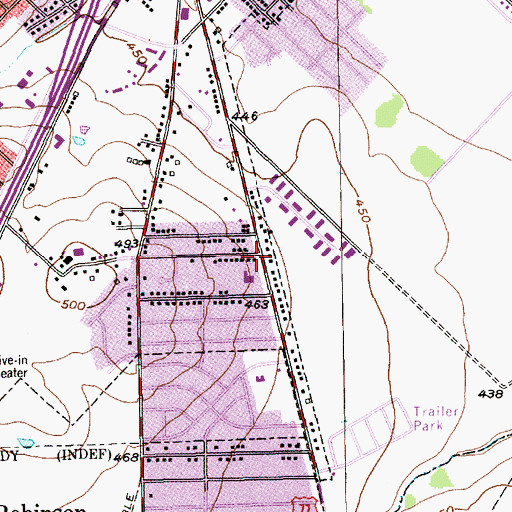 Topographic Map of First Pentecostal Church, TX
