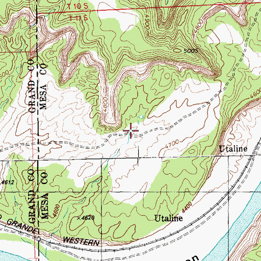 Topographic Map of Utaline, CO