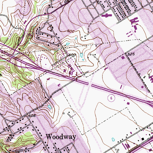 Topographic Map of Bible Baptist Church, TX