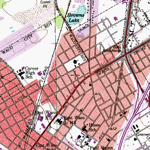 Topographic Map of Good Samaritan Baptist Church, TX