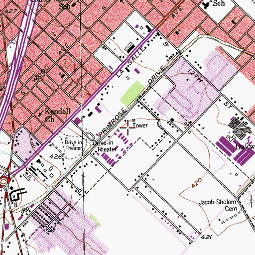 Topographic Map of Greater Zion Missionary Baptist Church, TX