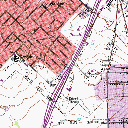 Topographic Map of New Horizon Missionary Baptist Church, TX