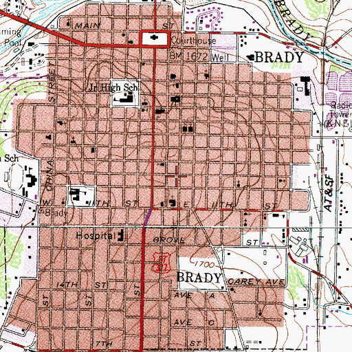 Topographic Map of Leatherwood Memorial Chapel Church, TX