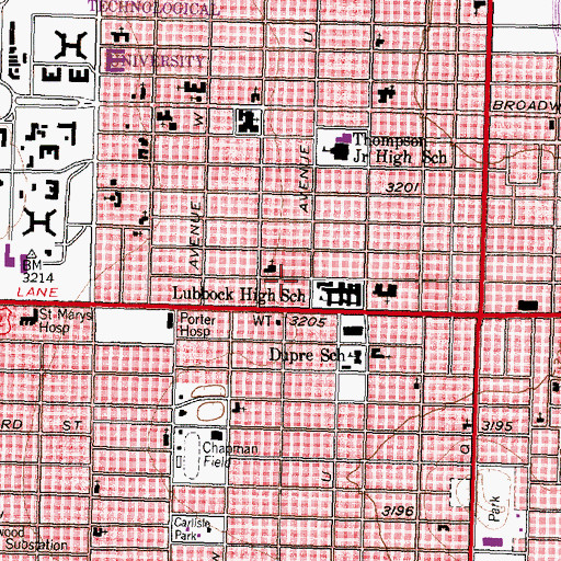 Topographic Map of Shepherd King Lutheran Church, TX